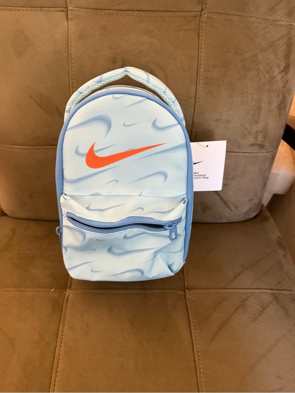 Nike Brasilia JDI Insulated Lunch Bag – Light Blue Swirl